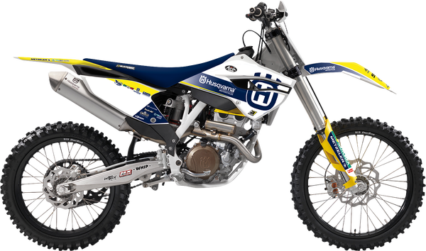 Trophy Graphic Kit With Seat Cover Yellow, White, Blue, 2, nordicamoto.ro