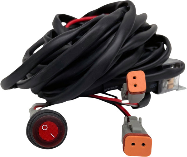 Round Lighted On/off Switch Wiring Harness, 1, nordicamoto.ro