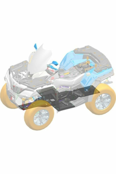 CFMOTO CFORCE 800 XC / 850 XC / 1000 ATV védőburkolat – 8 mm-es HDPE, fekete, 3, nordicamoto.ro