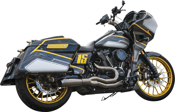 Road Rage Ii 2-into-1 Mid-length Exhaust System Black Chrome, 3, nordicamoto.ro
