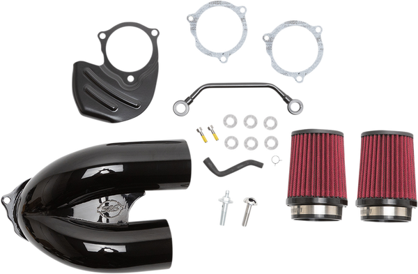 Tuned Induction 2-1 Air Cleaner For Super E-g Carb Silver, 1, nordicamoto.ro