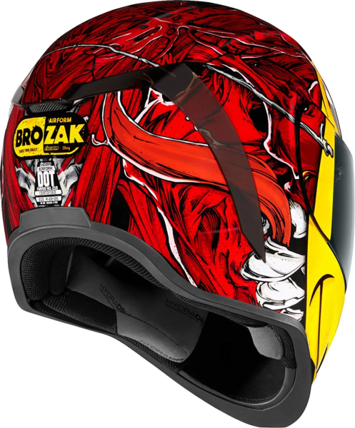 Icon Airform Brozak Mips® sárga/piros L méretű sisak, 14, nordicamoto.ro