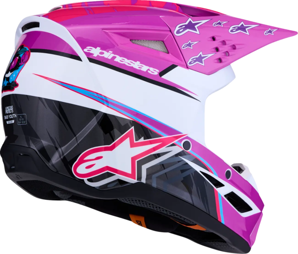 Alpinestars SM3 Falcon gyermek sisak, lila/fehér/rózsaszín, M-es méret, 6, nordicamoto.ro