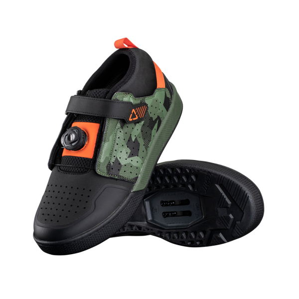 Pantofi MTB Leatt 4.0 Clip Pro Camo Black/Green/Orange 44,5, 1, nordicamoto.ro