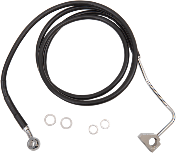Extended Length Black Vinyl Brake Line Kit Black Oversize [+102 mm (4'')], 1, nordicamoto.ro