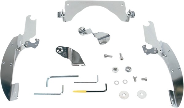Fats/slim Windshield Trigger-lock Complete Mount Kit Polished, 1, nordicamoto.ro