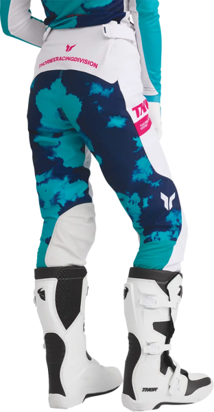 Pantaloni Dama Thor Launchmode Bleach Alb/Albastru 7/8, 4, nordicamoto.ro