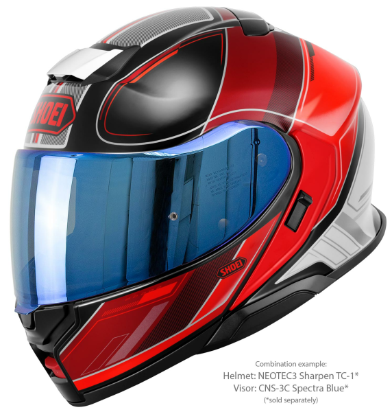 SHOEI NEOTEC3 SHARPEN TC-1 felhajtható sisak, fekete/fehér/piros, XS, 3, nordicamoto.ro