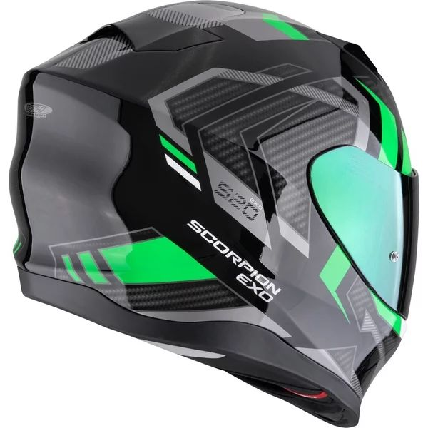 SCORPION EXO-520 EVO AIR SENSUS teljes arcú bukósisak, fekete/zöld, S méret, 2, nordicamoto.ro