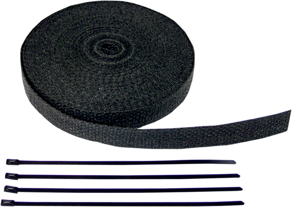 Fiberglass Exhaust Wrap Kit Black, 1, nordicamoto.ro