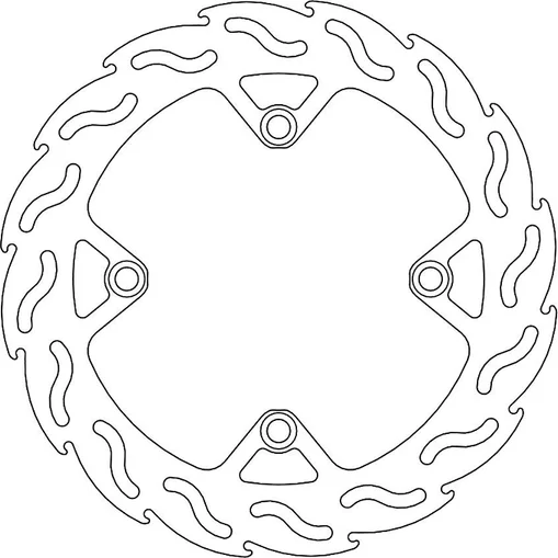 Flame sorozatú hátsó rotor, ezüst, 2, nordicamoto.ro