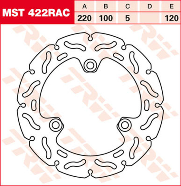 Contoured Fixed Brake Rotor, 1, nordicamoto.ro