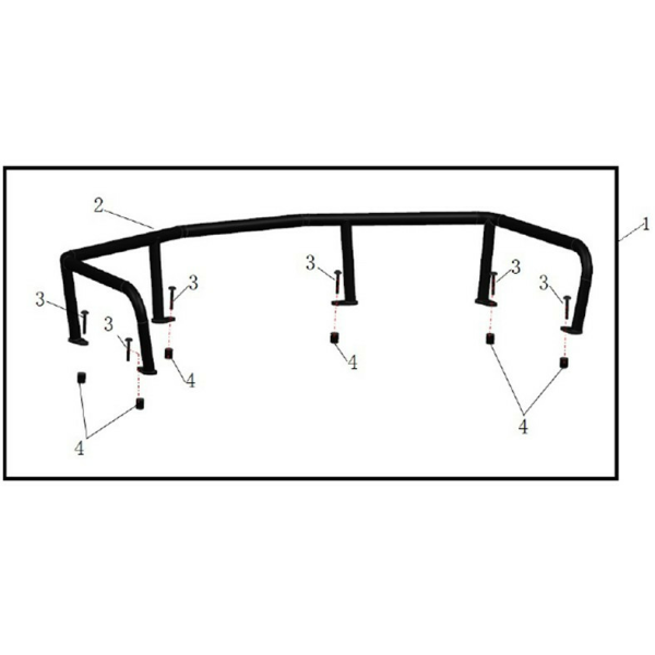EXTENSIE PORTBAGAJ FAȚĂ ATV CFMOTO 600/625 TOURING NEGRU, 5, nordicamoto.ro