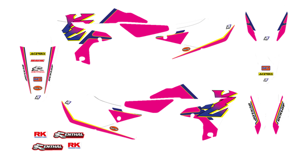 Graphic Kit Retro White, Pink, Blue, 2, nordicamoto.ro