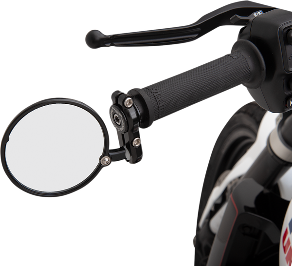 Folding Bar End Mirror Black, 2, nordicamoto.ro