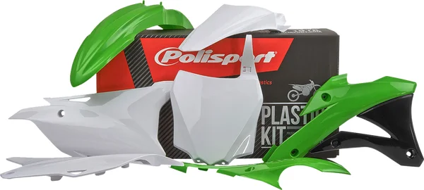 POLISPORT Body Kit For Kawasaki Green, White , 1, nordicamoto.ro