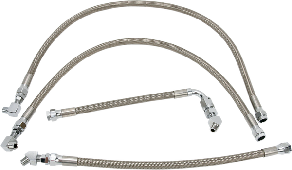 Stainless Steel Braided Oil Line Kit Stainless Steel, 1, nordicamoto.ro
