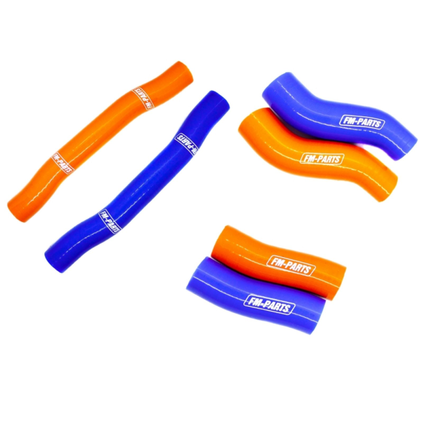 KTM/Husqvarna 2017–2019 narancssárga szilikon hűtőcső-készlet az Fm-Parts-tól, 3, nordicamoto.ro