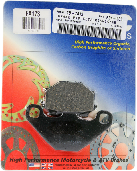 Organic Base (r)fa(r) Brake Pads, 1, nordicamoto.ro