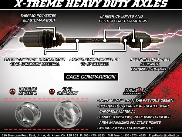 Heavy Duty X-treme tengely, fekete, 4, nordicamoto.ro
