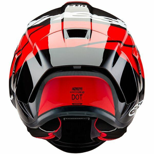Alpinestars Supertech R10 Carbon teljes arcú sport sisak, fekete/piros/fehér, S-es méret, 4, nordicamoto.ro