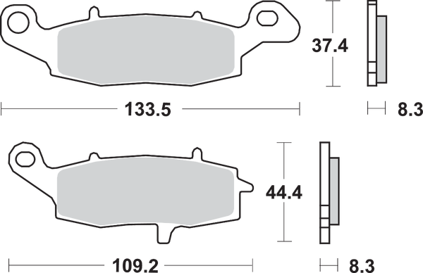Hs Street Excel Sintered Front Brake Pads, 2, nordicamoto.ro