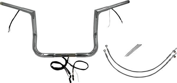 Plug & Play Ez Install 1-1/4(r) Flat Top Handlebar Kit Silver, 1, nordicamoto.ro