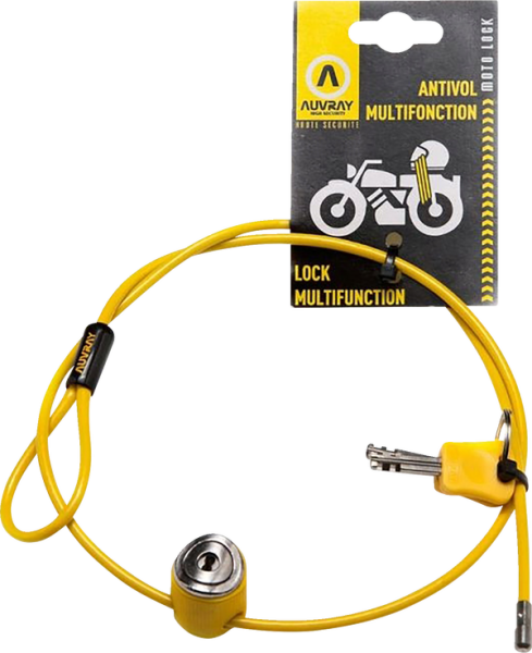Multifunction Cable Lock Yellow, 2, nordicamoto.ro