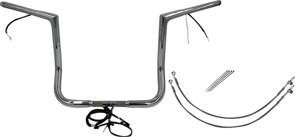 Plug & Play Ez Install 1-1/4(r) Flat Top Handlebar Kit Silver, 1, nordicamoto.ro