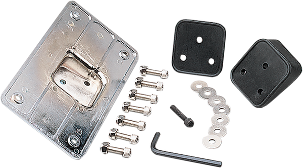 Laydown License Plate Holder Chrome, 1, nordicamoto.ro
