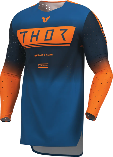 Thor Sportmode Geo póló, kék/narancssárga, M-es méret, 7, nordicamoto.ro