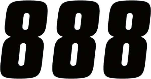 Number Stickers Black, 2, nordicamoto.ro