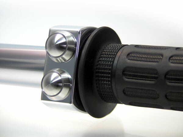 Mo-switch Push-button Housing Black, Polished, Stainless Steel, 1, nordicamoto.ro
