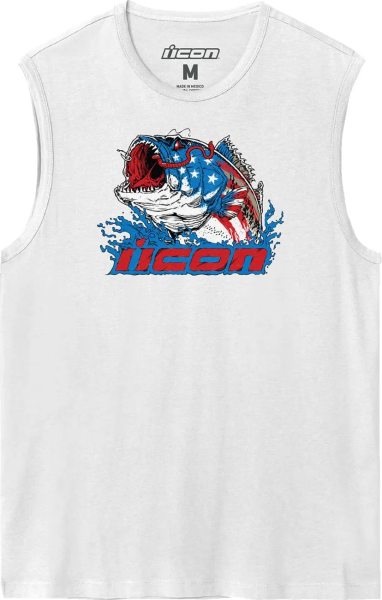 Tricou Icon American Basstard White M, 1, nordicamoto.ro