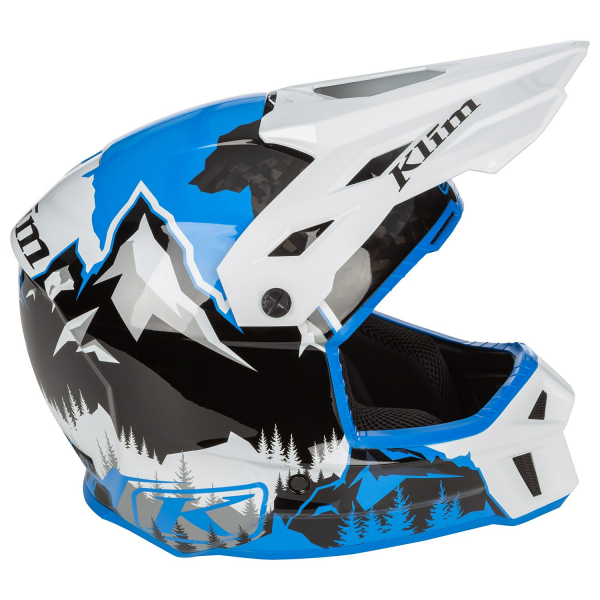 Klim F3 Carbon ECE Unruly fekete–fehér motoros sisak, 90, nordicamoto.ro