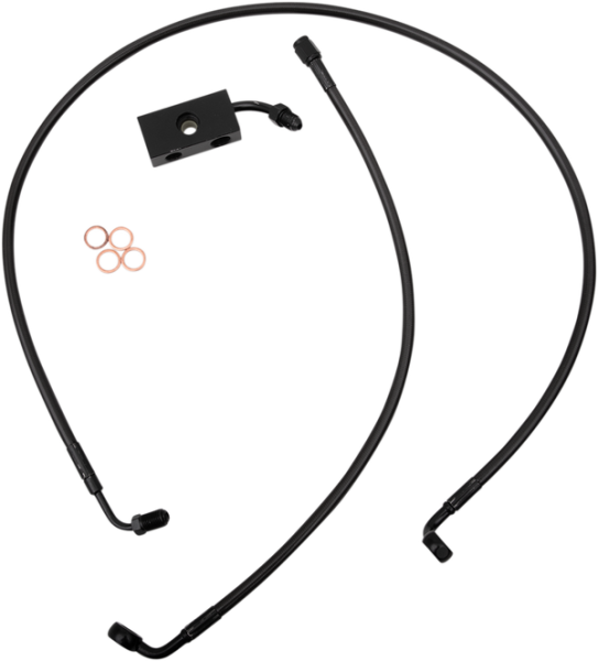 Midnight Braided Brake Line Kit Black, Midnight 30, 1, nordicamoto.ro