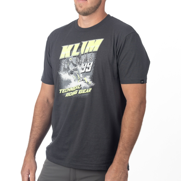 Klim Speedway Tri-blend póló, fekete – Knockout Pink, 7, nordicamoto.ro