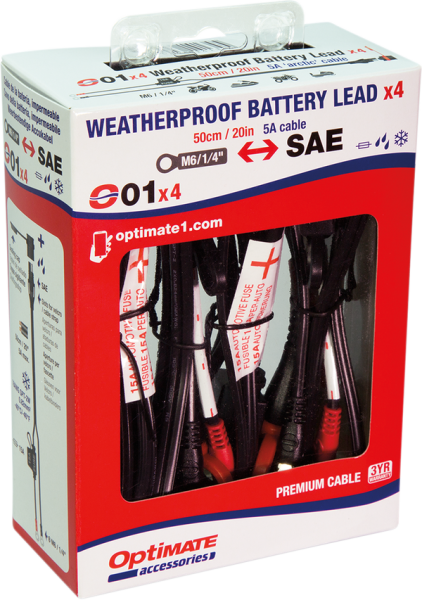 1/4(r) Eyelet Battery Connection Lead Black, 1, nordicamoto.ro