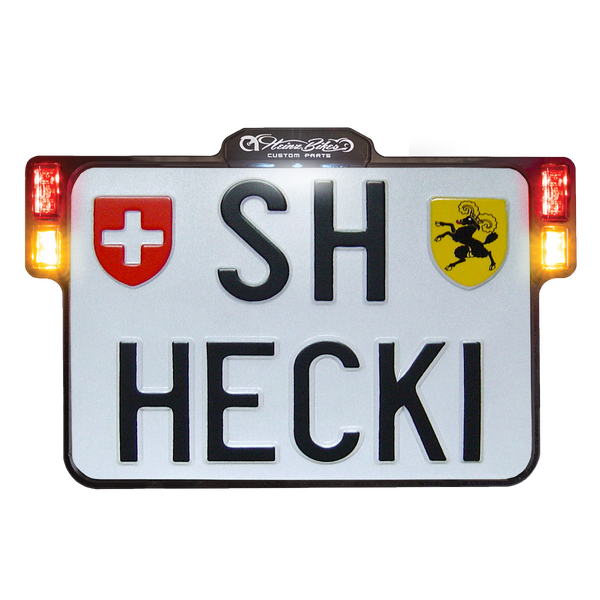 All-in-one 2.0 License Plate Holder W/ Led Plate Lights, Brake And Rear Lights Chrome, 2, nordicamoto.ro
