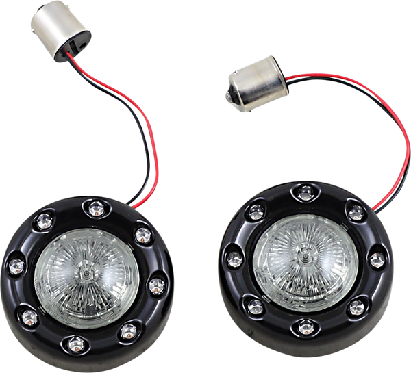 Probeam® Bullet Ringz 1156 Rear Turn Signals Black, 4, nordicamoto.ro