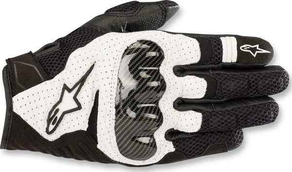Alpinestars SMX-1 Air V2 textil kesztyű – fekete/fehér, S-es méret, 1, nordicamoto.ro