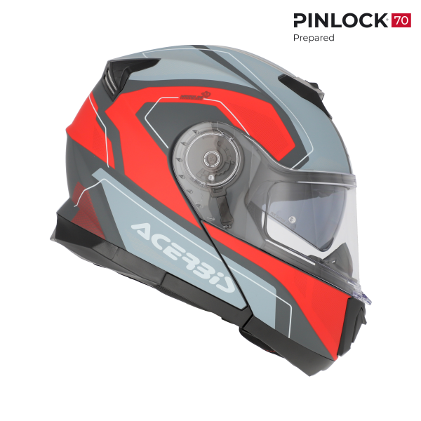 Acerbis Serel 22.06 sisak, szürke/piros, 14, nordicamoto.ro