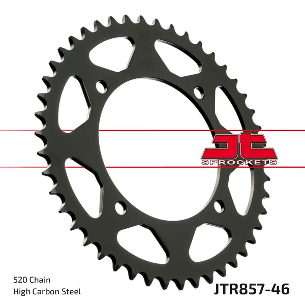 JT SPROCKETS Fekete hátsó lánckerék, 1, nordicamoto.ro