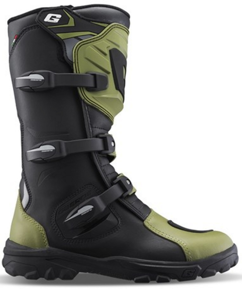 Gaerne G-ADVENTURE AQUATECH csizma, fekete/zöld, 44-es méret, 1, nordicamoto.ro