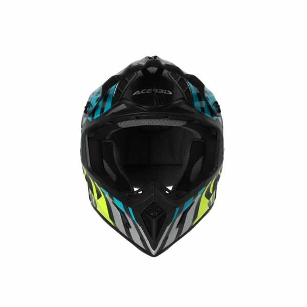 Acerbis Steel Carbon 22.06 sisak, világoskék/fluo sárga, 2, nordicamoto.ro
