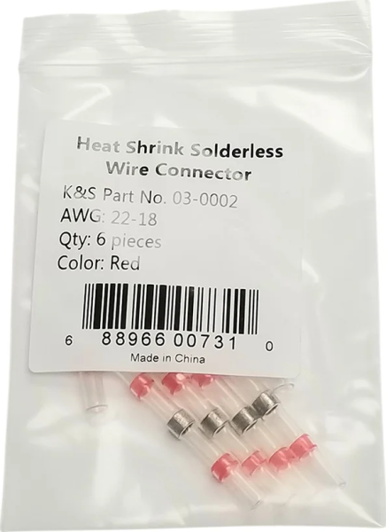 Solderless Wire Connectors Red, 2, nordicamoto.ro