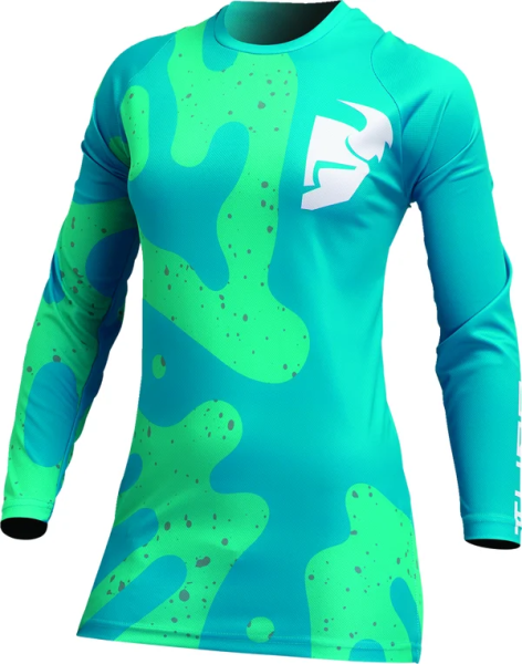 Tricou Dama Thor Sector Disguise Aqua/Teal L, 1, nordicamoto.ro