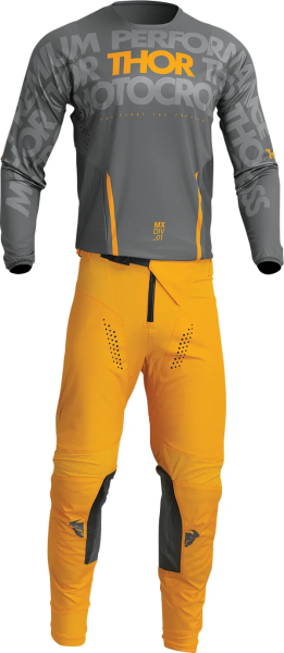 Tricou Thor Pulse Mono Gray/Yellow L, 4, nordicamoto.ro