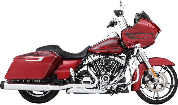 Exhaust System Slimline 45 2 Into 2 For Touring Silver, Black, 1, nordicamoto.ro