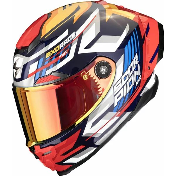 SCORPION EXO-RACE AIR KOBRA XL teljes arcú sport sisak, matt kék/neon sárga, 7, nordicamoto.ro